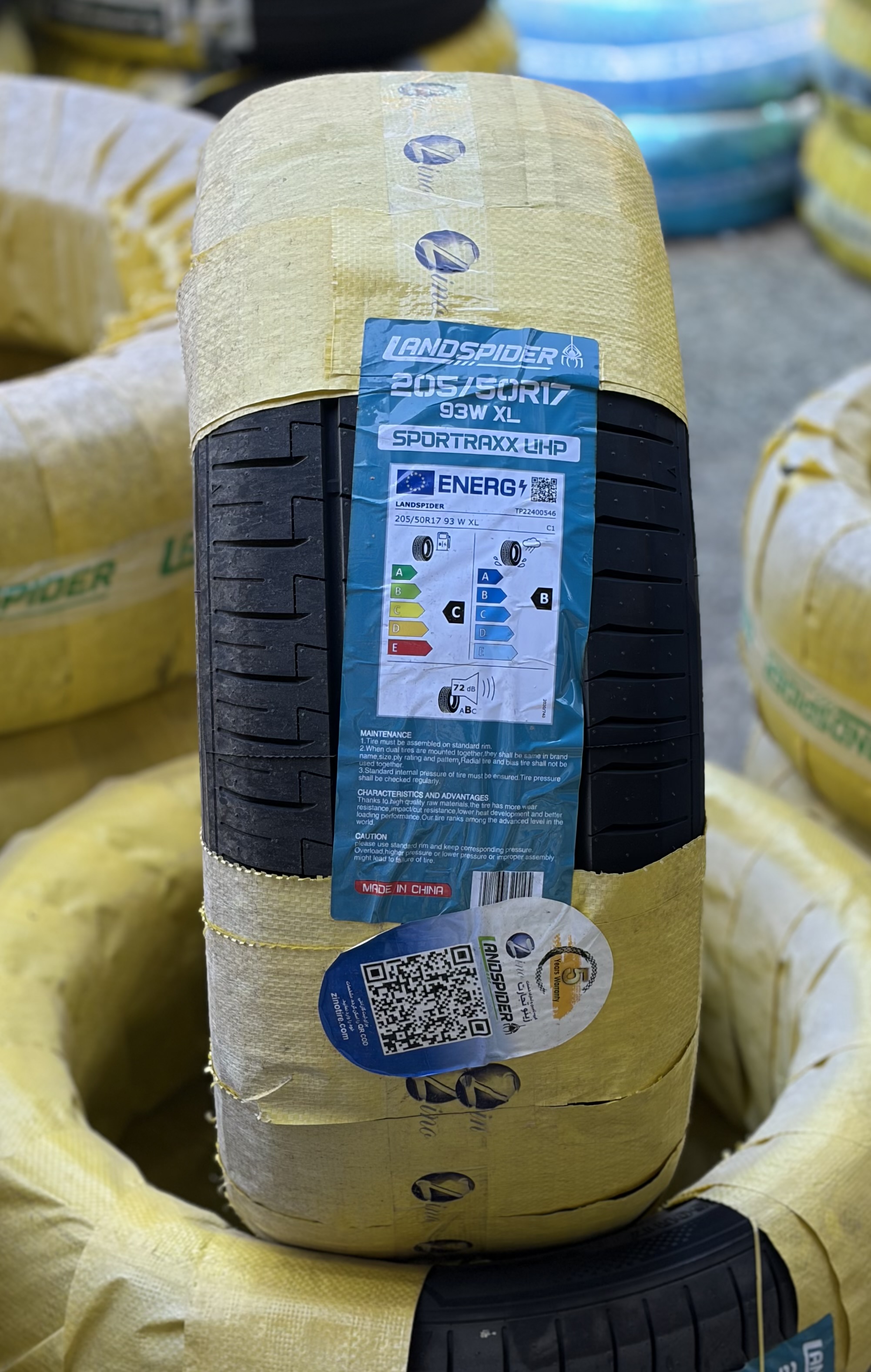 لاستیک لنداسپایدر 205/50R17 93W XL SPORTRAXX UHP